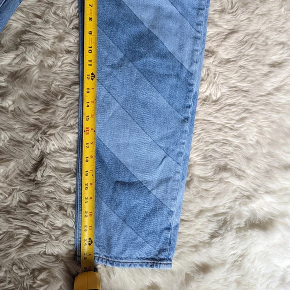 EUC Sandro Paris Diego Cropped Color Block High Rise Straight Jeans